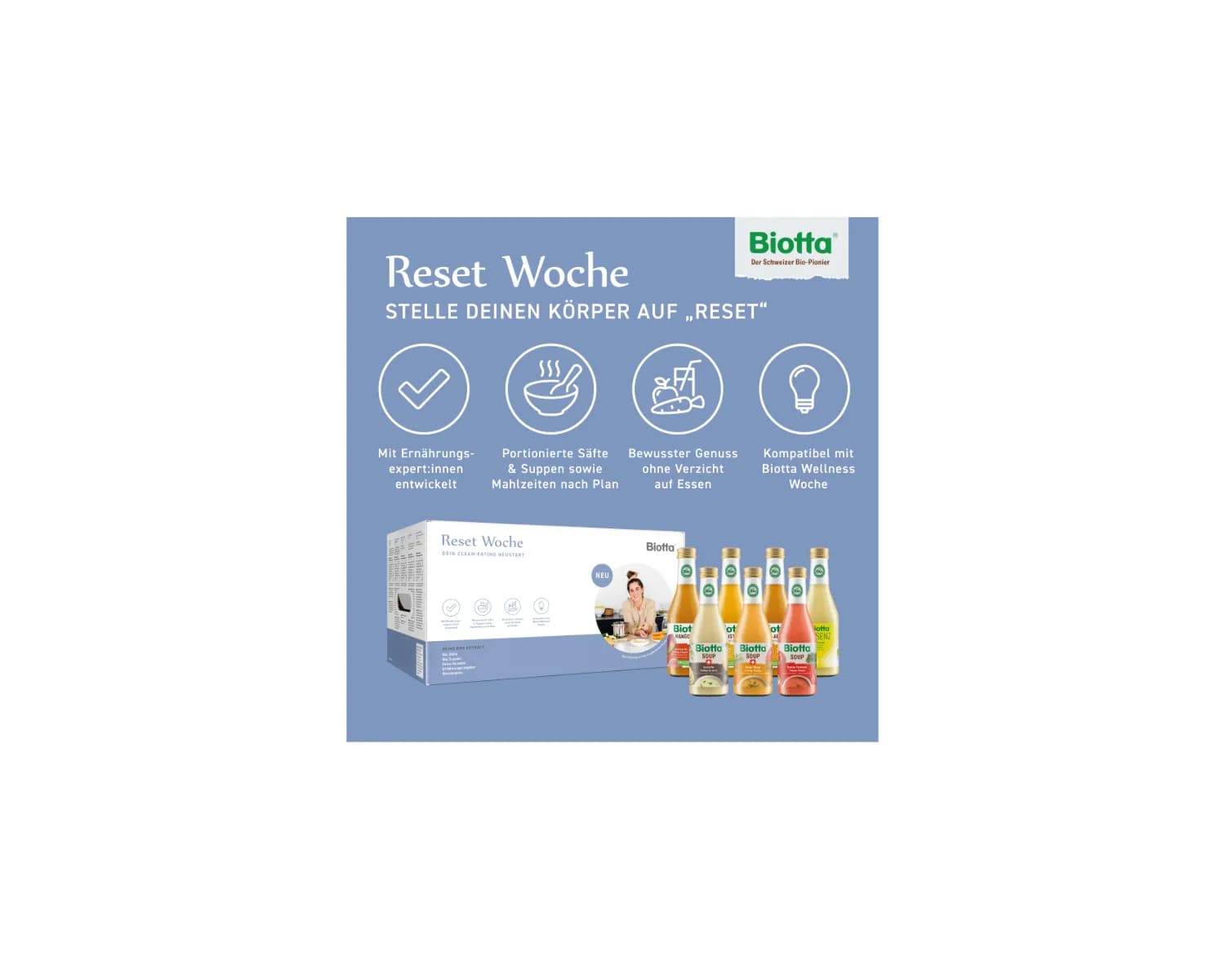 Biotta Reset Woche BIO Saft und Suppen Paket