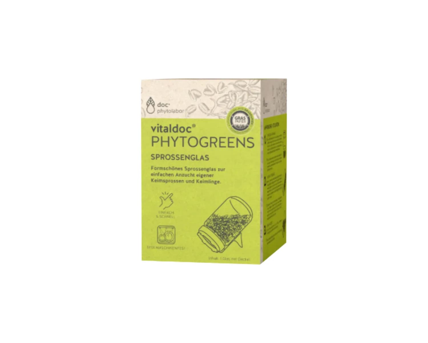 vitaldoc PHYTOGREENS Sprossenglas